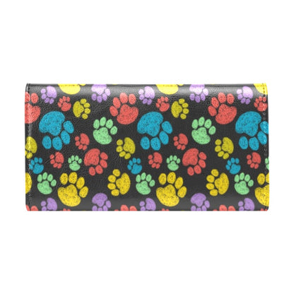 Paw Colorful Print Women's Trifold Wallet