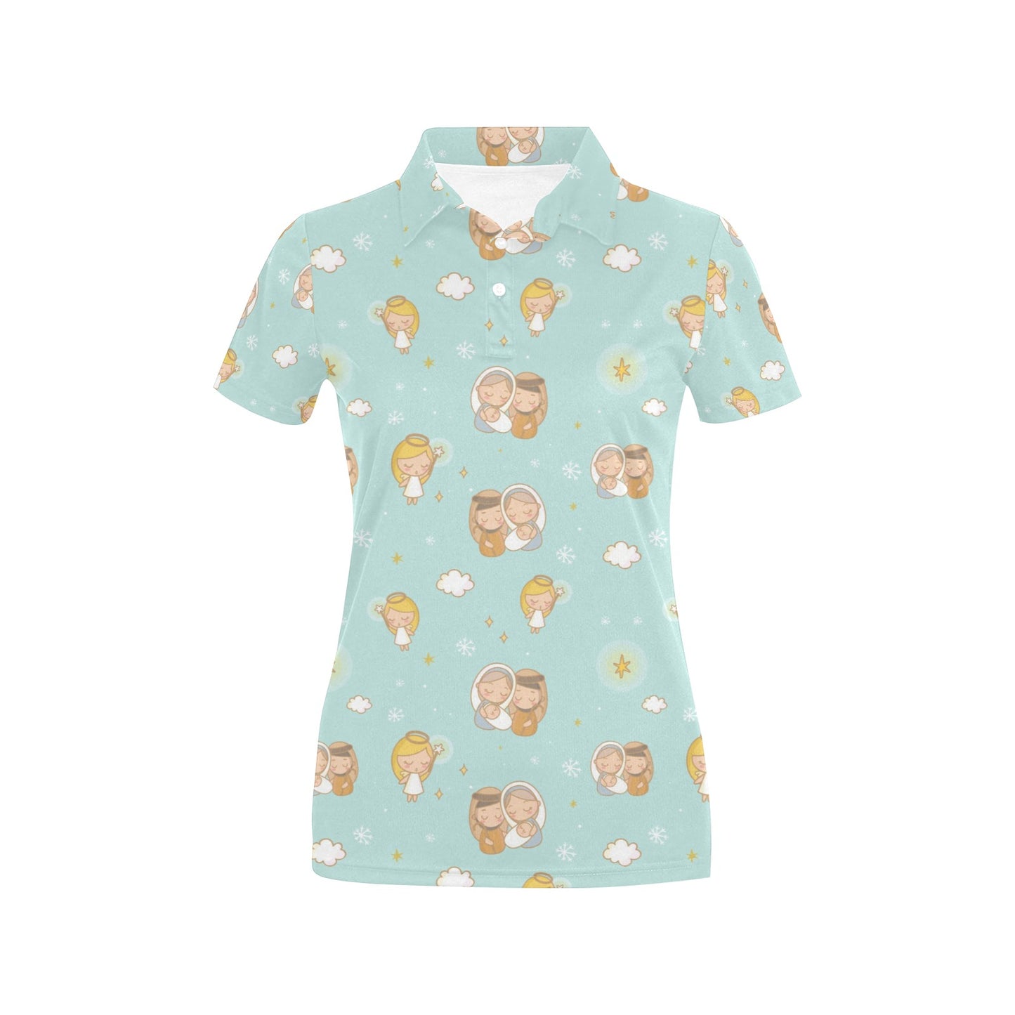 Christian Pattern Print Design 01 Women's Polo Shirt