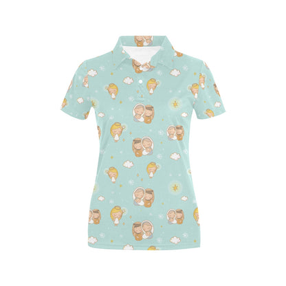 Christian Pattern Print Design 01 Women's Polo Shirt