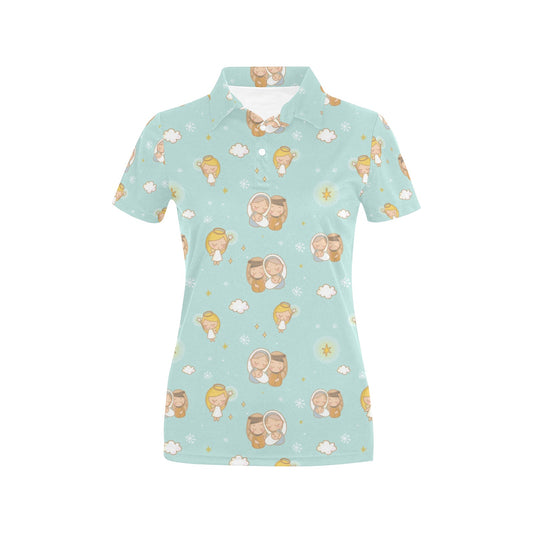 Christian Pattern Print Design 01 Women's Polo Shirt