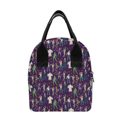 Creepy Zombie Print Design LKS302 Insulated Lunch Bag