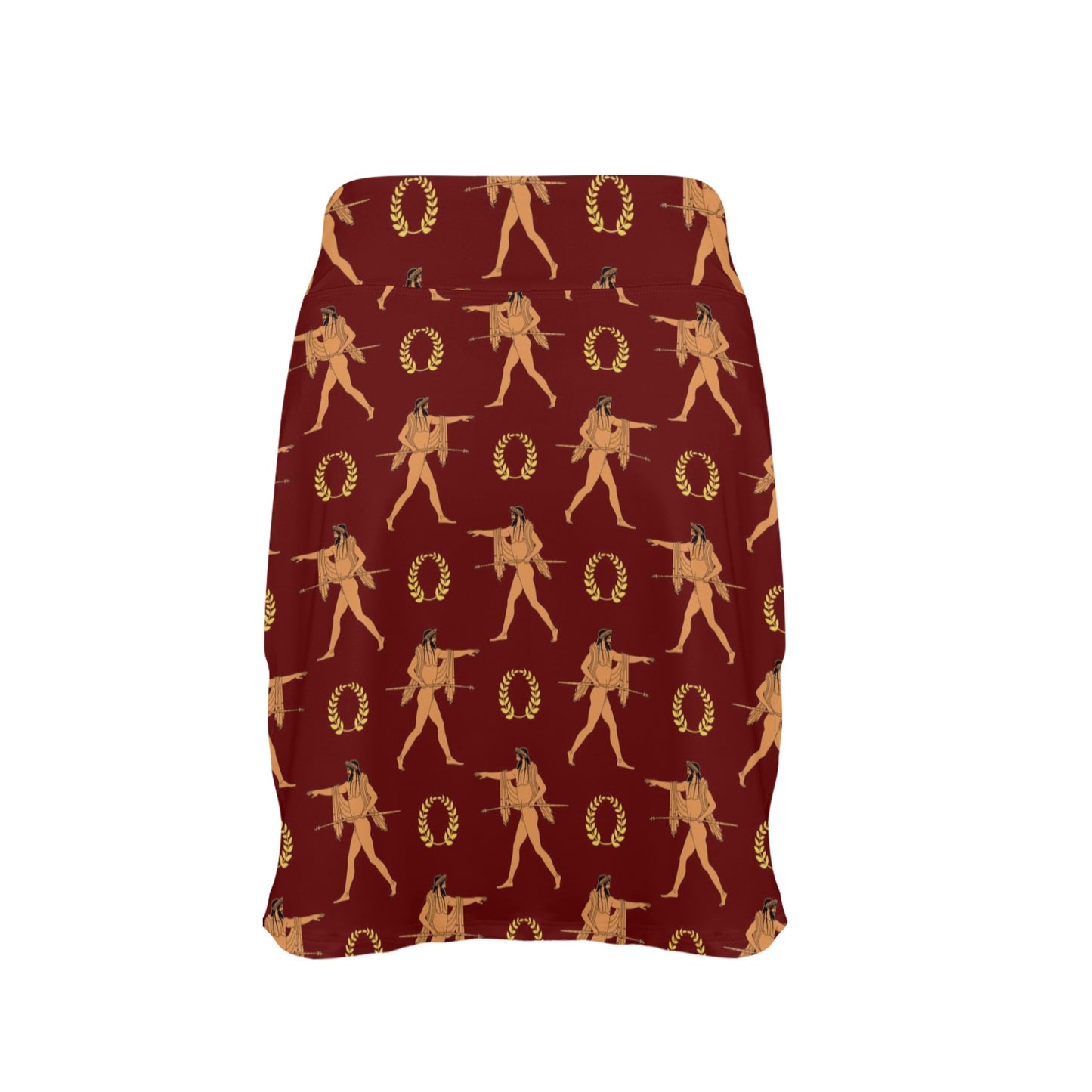 Ancient Greek Print Design LKS307 17" Golf & Pickleball Skort with Pockets