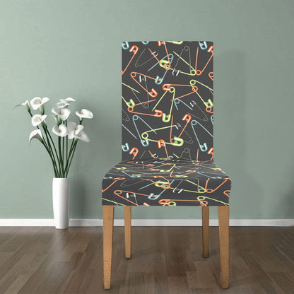 Safety Pin Print Design LKS301 Dining Chair Slipcover