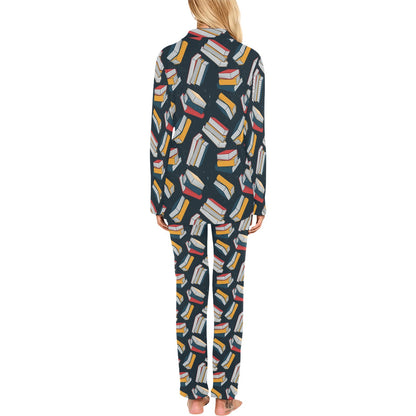 Book Pattern Print Design 07 Women's Long Pajama Set