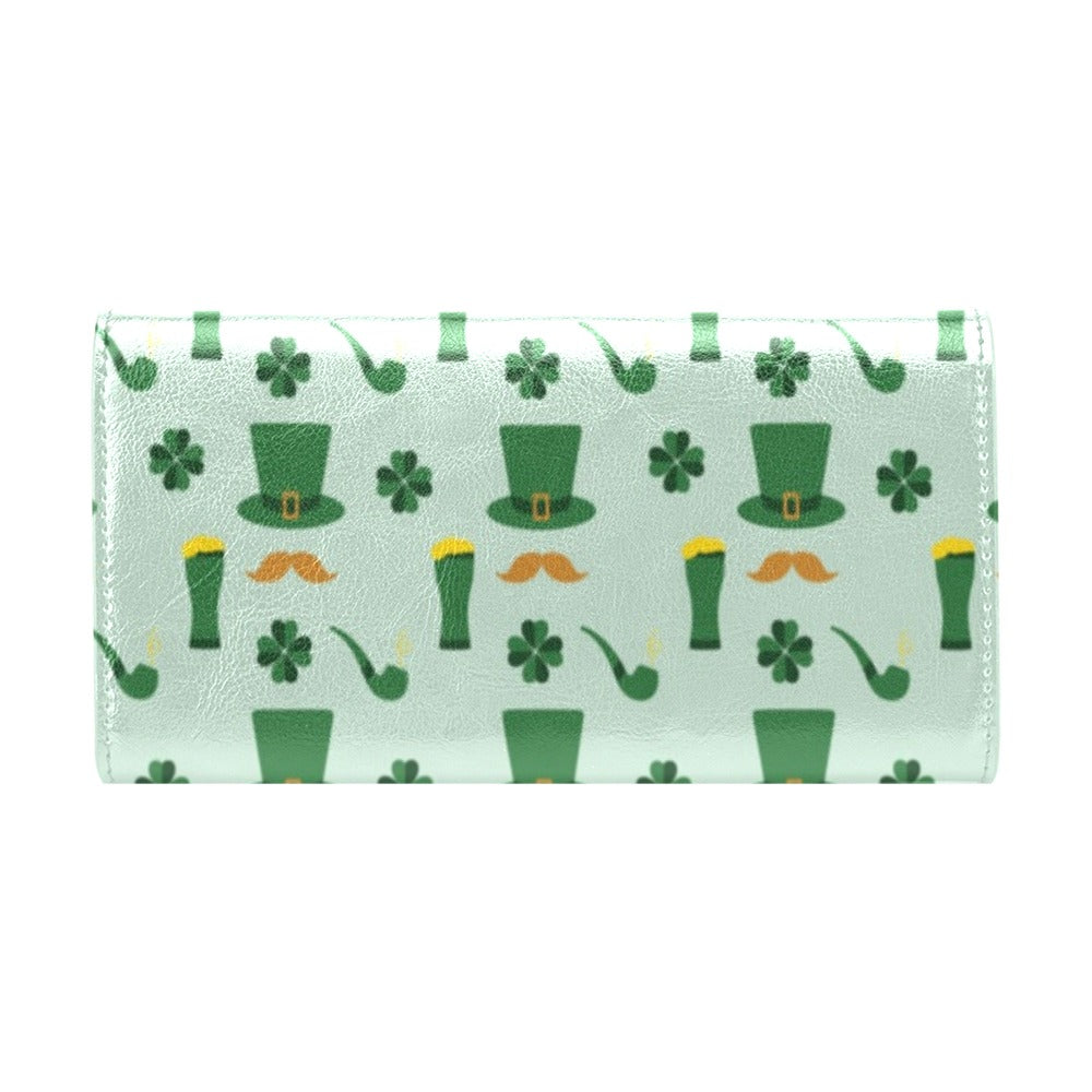 St Patricks Day Print Design LKS304 Women's Trifold Wallet