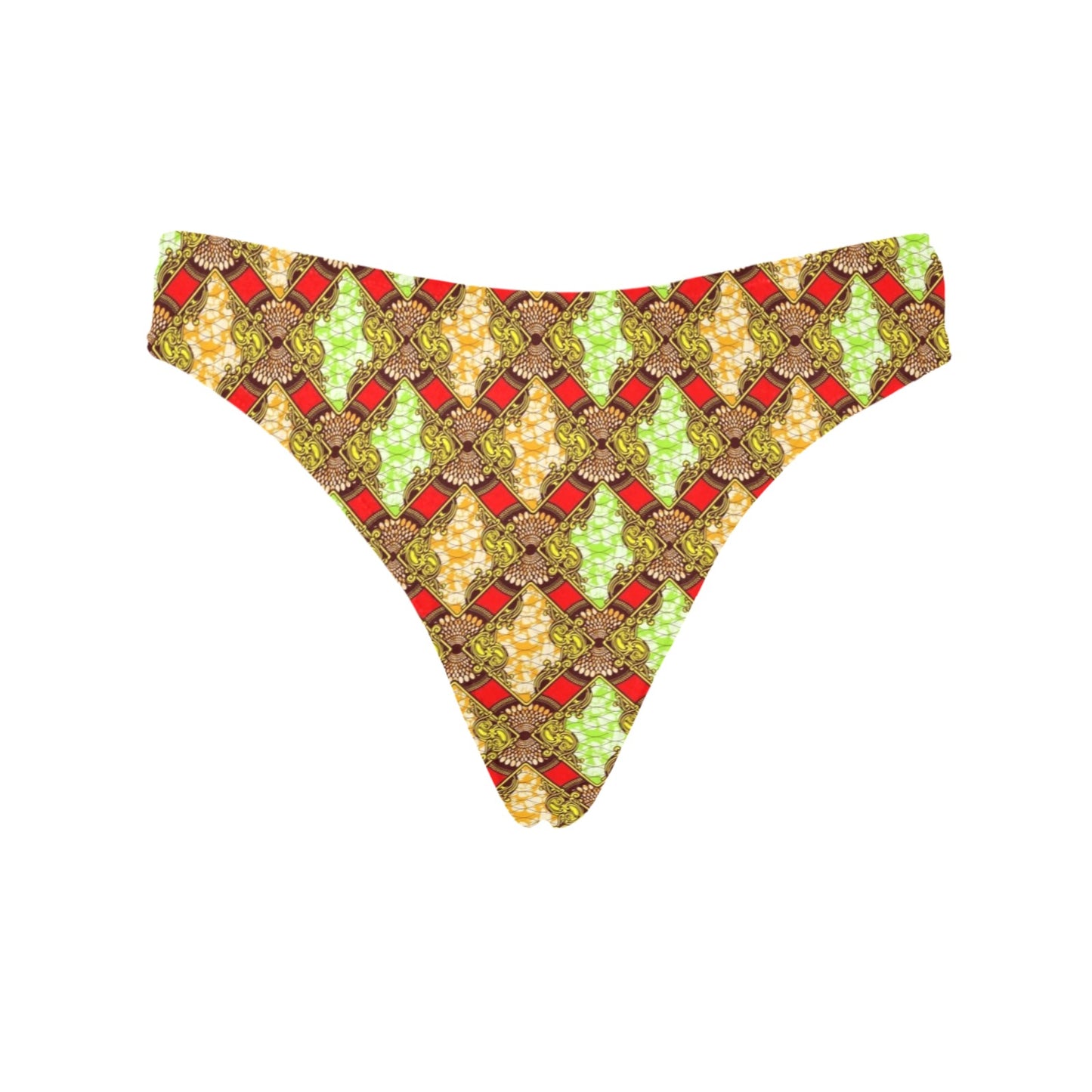 African Classic Print Pattern Women's Thongs
