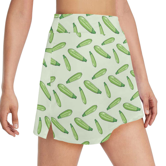 Zucchini Print Design LKS302 17" Golf & Pickleball Skort with Pockets