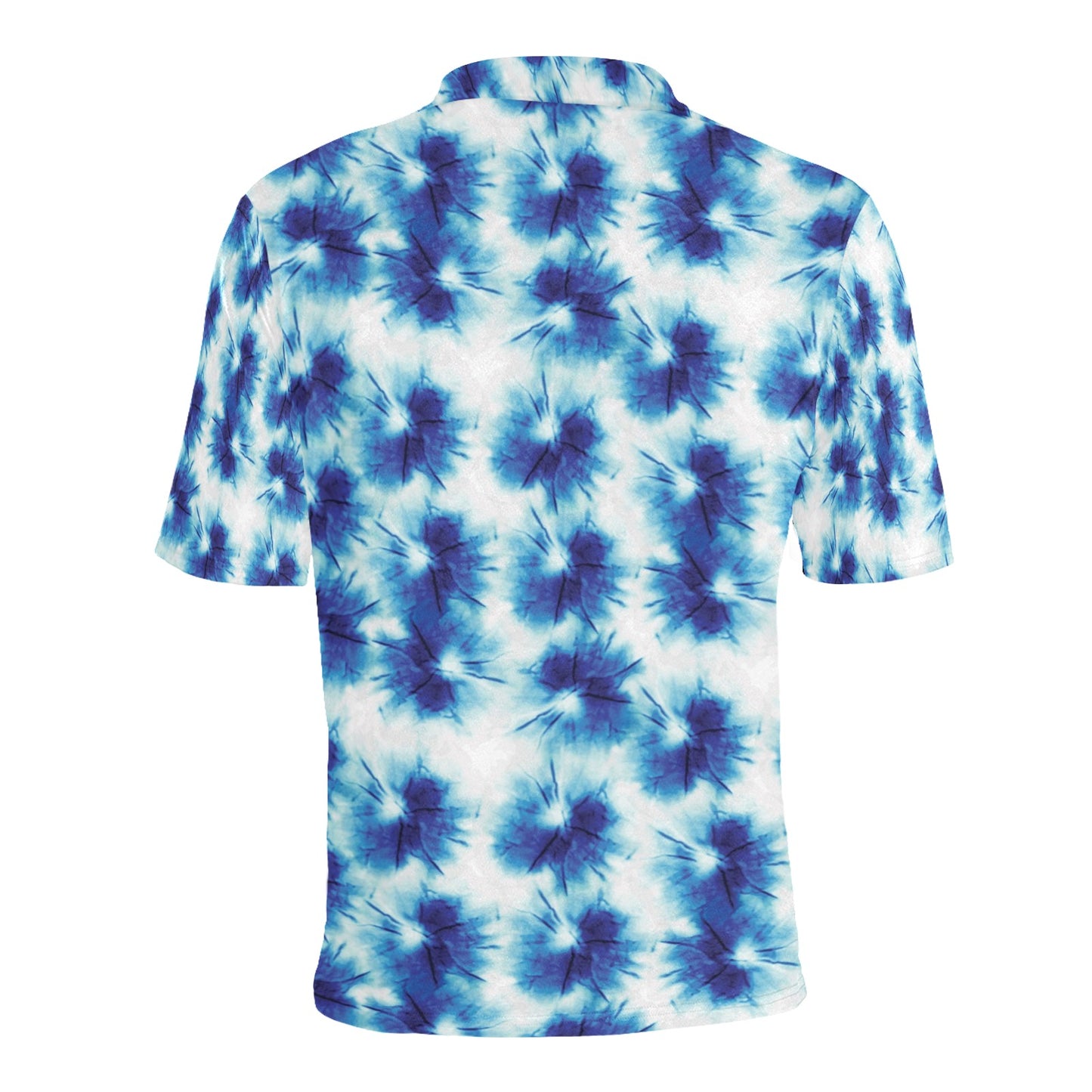 Tie Dye Blue Print Design LKS305 Men Polo Shirt