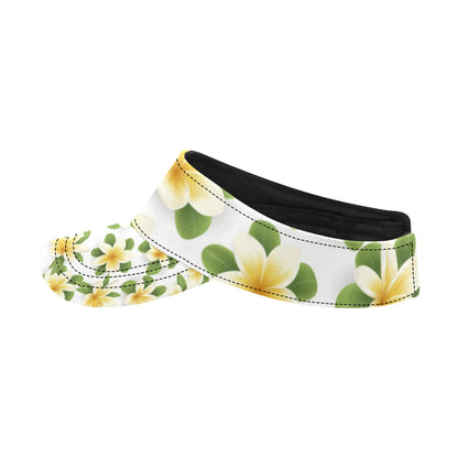 Yellow Plumeria Pattern Print Design PM012 Unisex Sun Visor