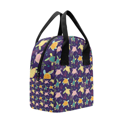 Sea Turtle Color Smile Insulated Lunch Bag
