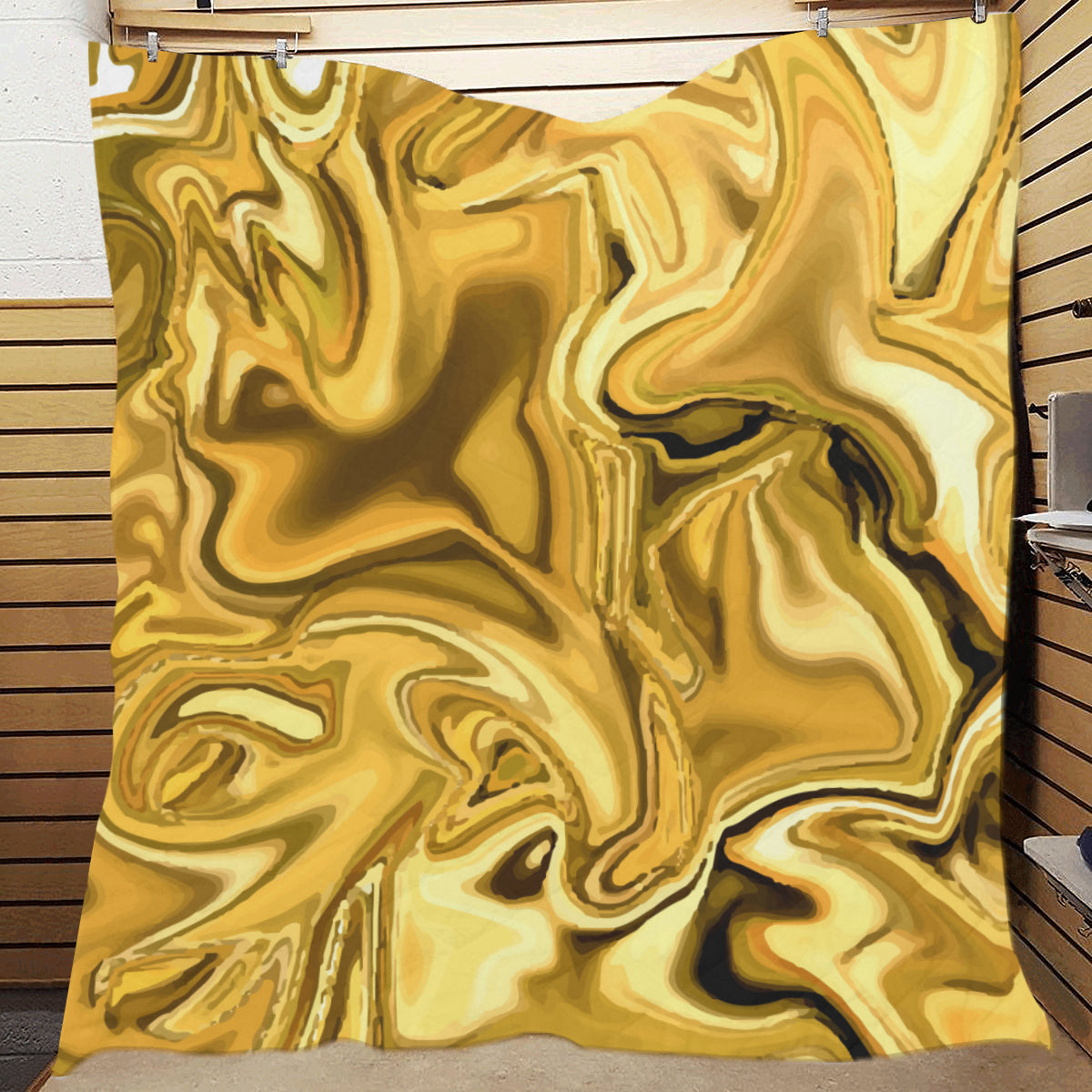 Liquid Pattern Print Design 03 Premium Quilt