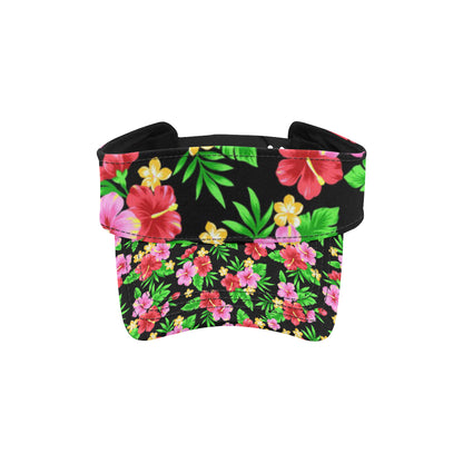 Pink Red Hibiscus Pattern Print Design HB023 Unisex Sun Visor