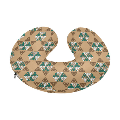 Celtic Pattern Print Design 08 U-Shaped Travel Neck Pillow