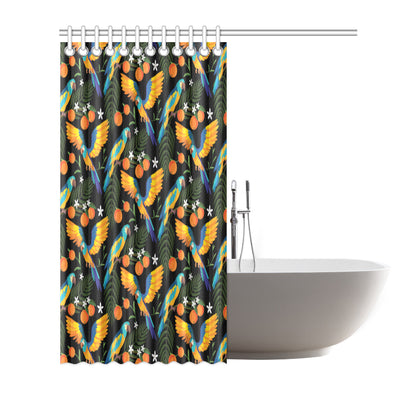 Macaw Pattern Print Design 03 Shower Curtain