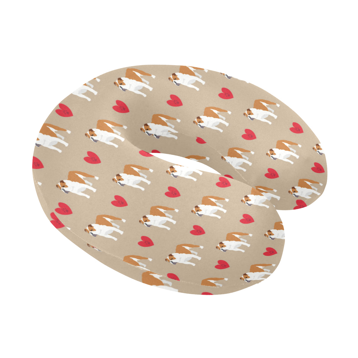 Bulldogs Pattern Print Design 02 U-Shaped Travel Neck Pillow