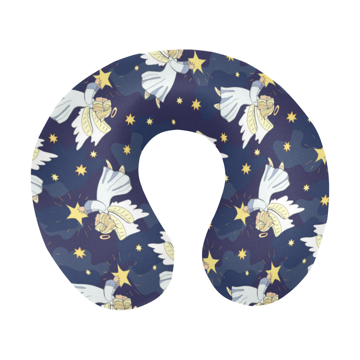 Angel Pattern Print Design 06 U-Shaped Travel Neck Pillow