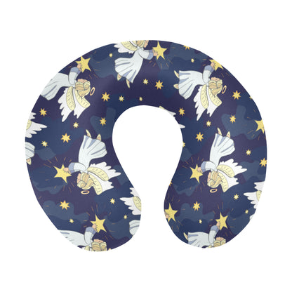 Angel Pattern Print Design 06 U-Shaped Travel Neck Pillow