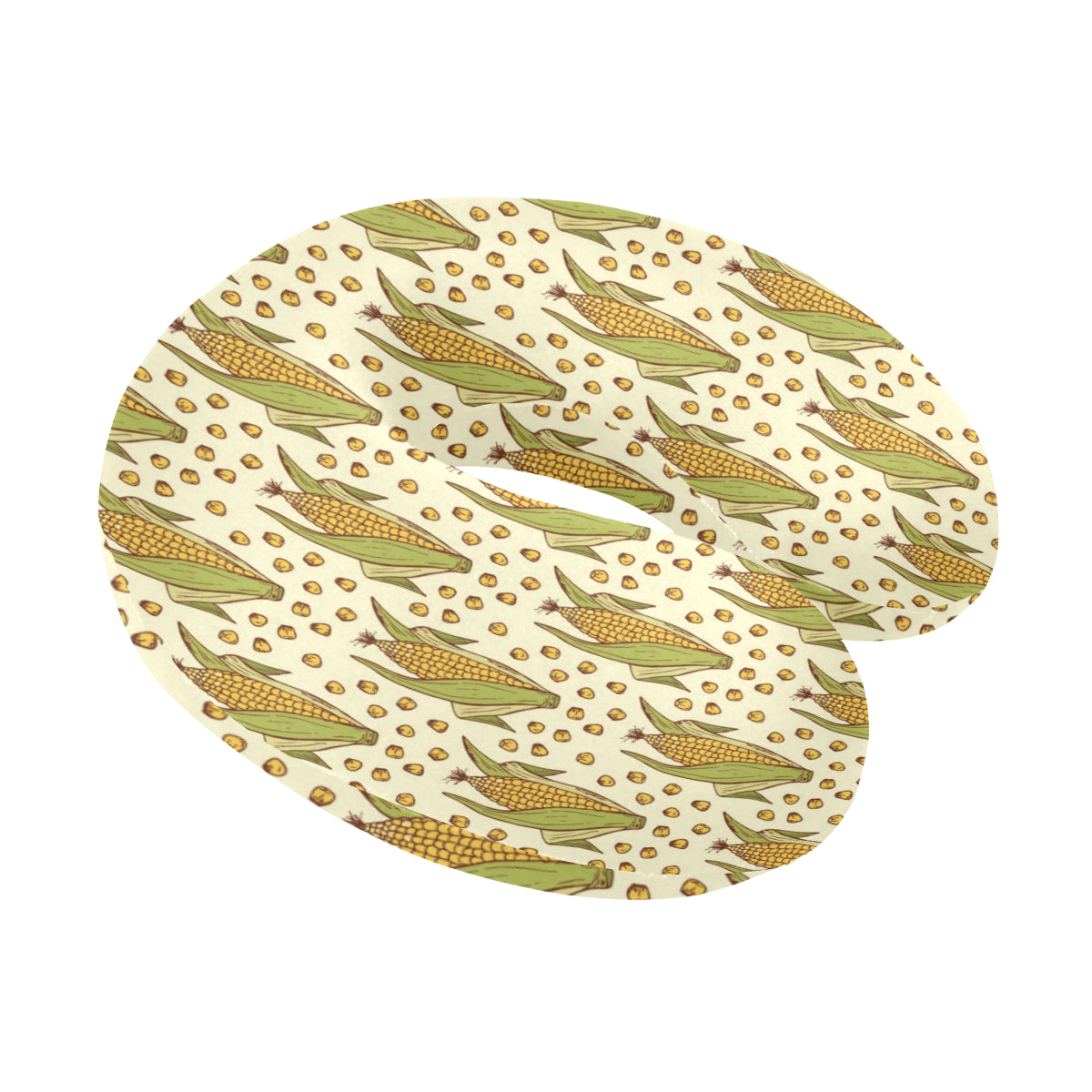 Corn Pattern Print Design 01 U-Shaped Travel Neck Pillow
