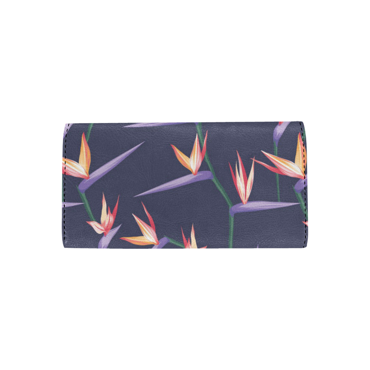 Bird Of Paradise Pattern Print Design BOP015 Women's Trifold Wallet