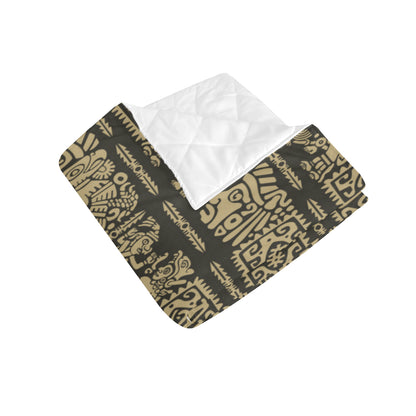 Mayan Pattern Print Design 02 Premium Quilt