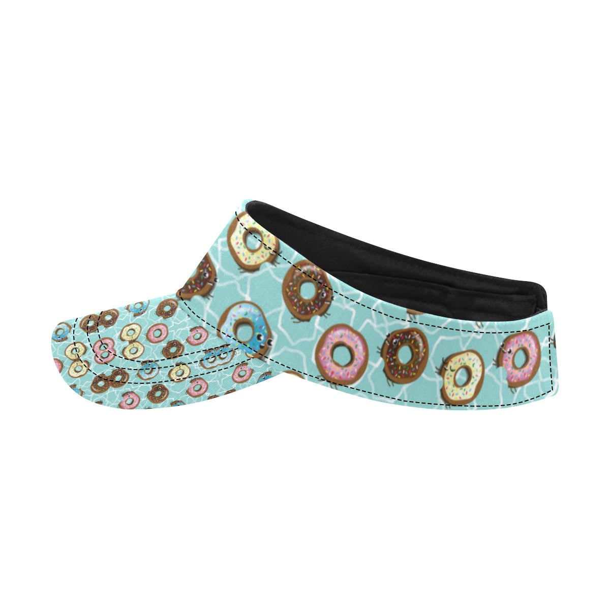 Emoji Donut Print Pattern Unisex Sun Visor