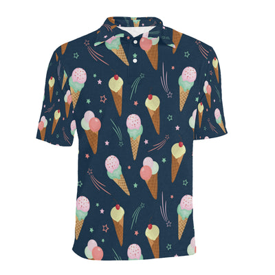 Ice Cream Pattern Print Design 04 Men Polo Shirt