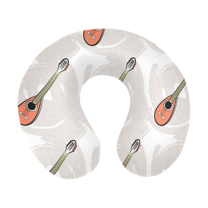 Mandolin Pattern Print Design 03 U-Shaped Travel Neck Pillow
