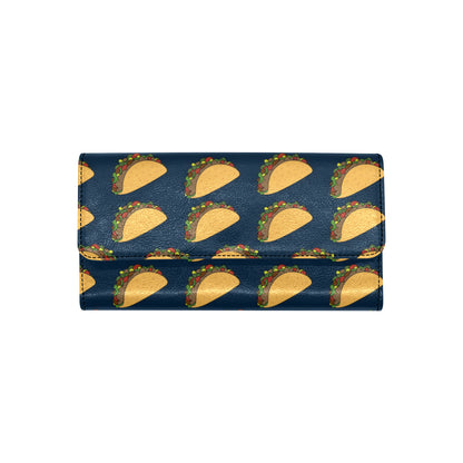Taco Pattern Print Design TC04 Women's Trifold Wallet