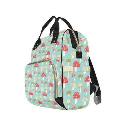 Mushroom Pattern Print Design A01 Diaper Bag Backpack