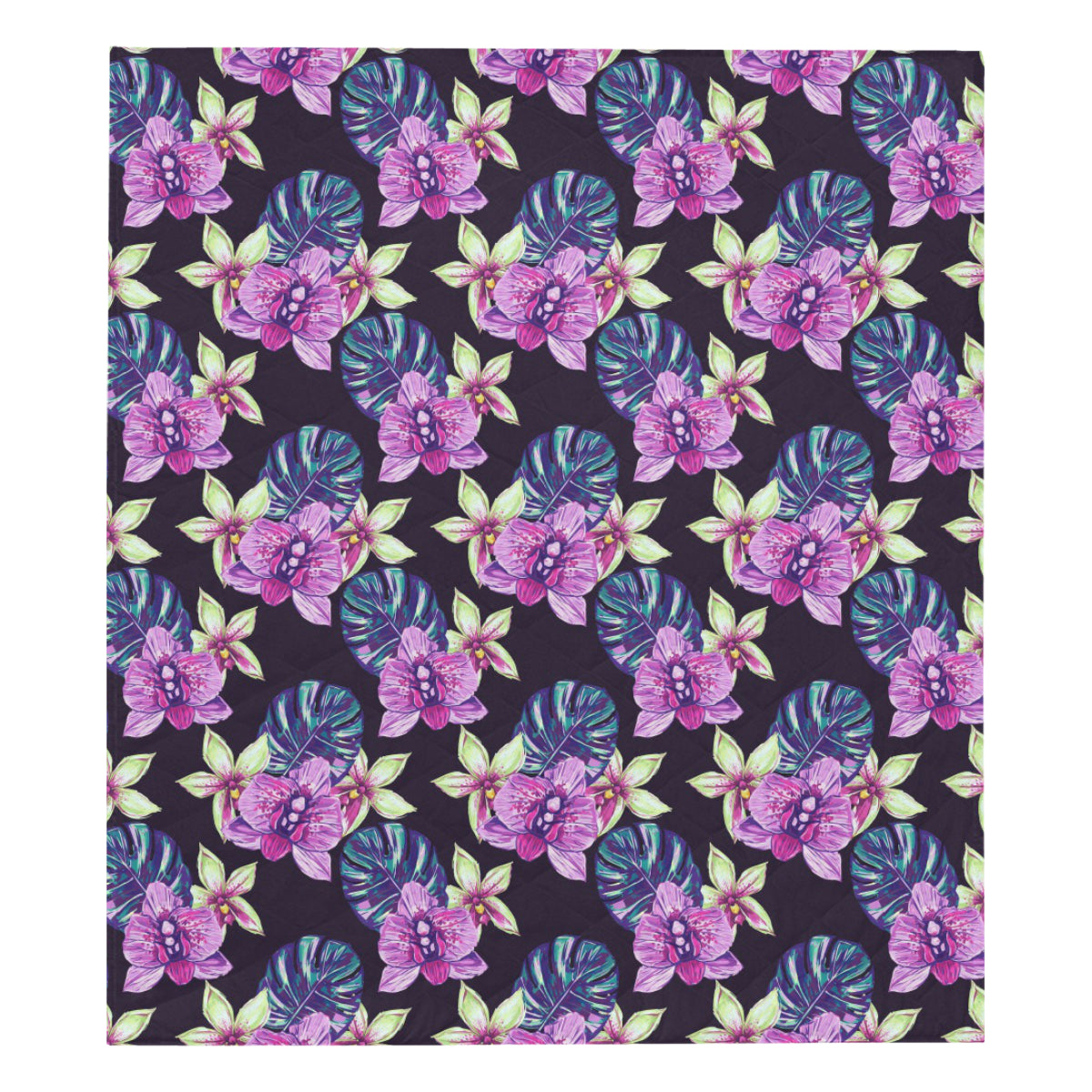Orchid Pattern Print Design OR010 Premium Quilt
