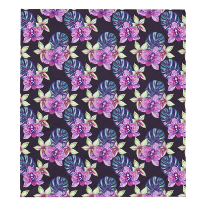 Orchid Pattern Print Design OR010 Premium Quilt