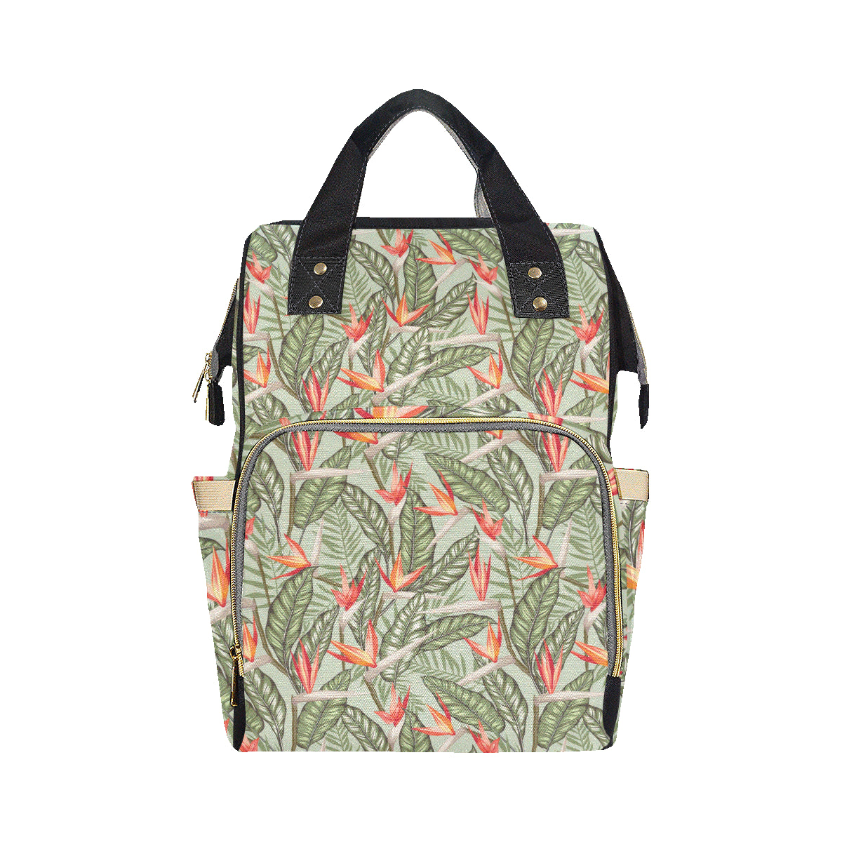 Bird Of Paradise Pattern Print Design BOP08 Diaper Bag Backpack