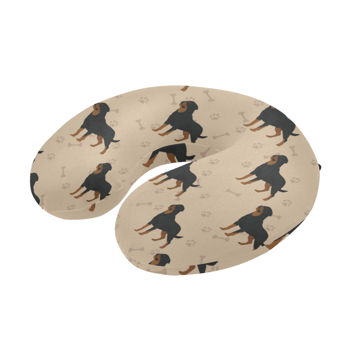 Rottweiler Pattern Print Design A01 U-Shaped Travel Neck Pillow