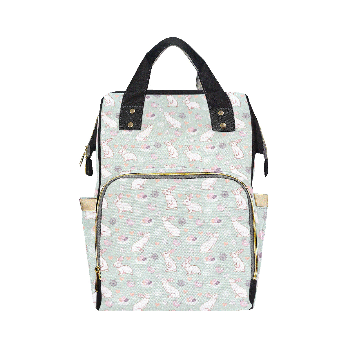 Rabbit Pattern Print Design RB011 Diaper Bag Backpack