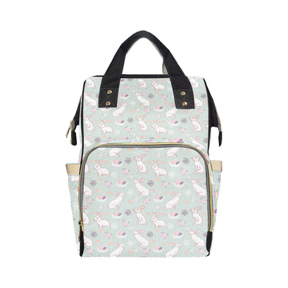 Rabbit Pattern Print Design RB011 Diaper Bag Backpack