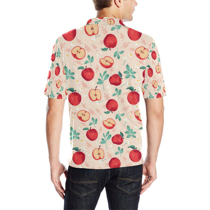 Apple Pattern Print Design AP06 Men Polo Shirt