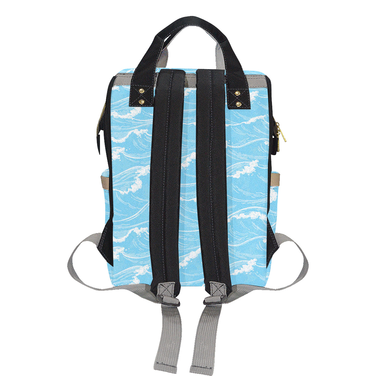 Ocean Wave Pattern Print Design A01 Diaper Bag Backpack