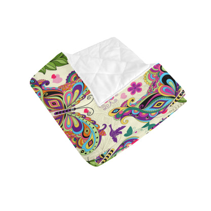 Butterfly Colorful Indian Style Premium Quilt