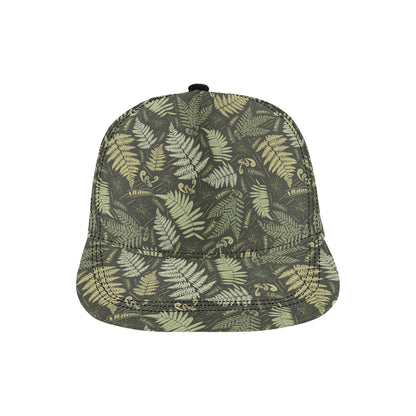 Fern Leave Green Print Pattern Snapback Cap