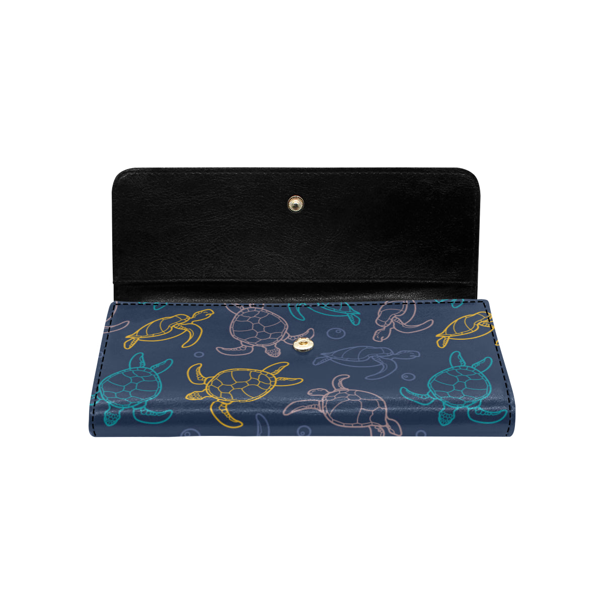 Sea Turtle Baby Print Women's Trifold Wallet