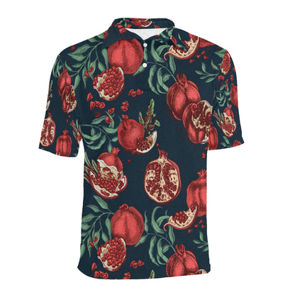 Pomegranate Pattern Print Design PG04 Men Polo Shirt