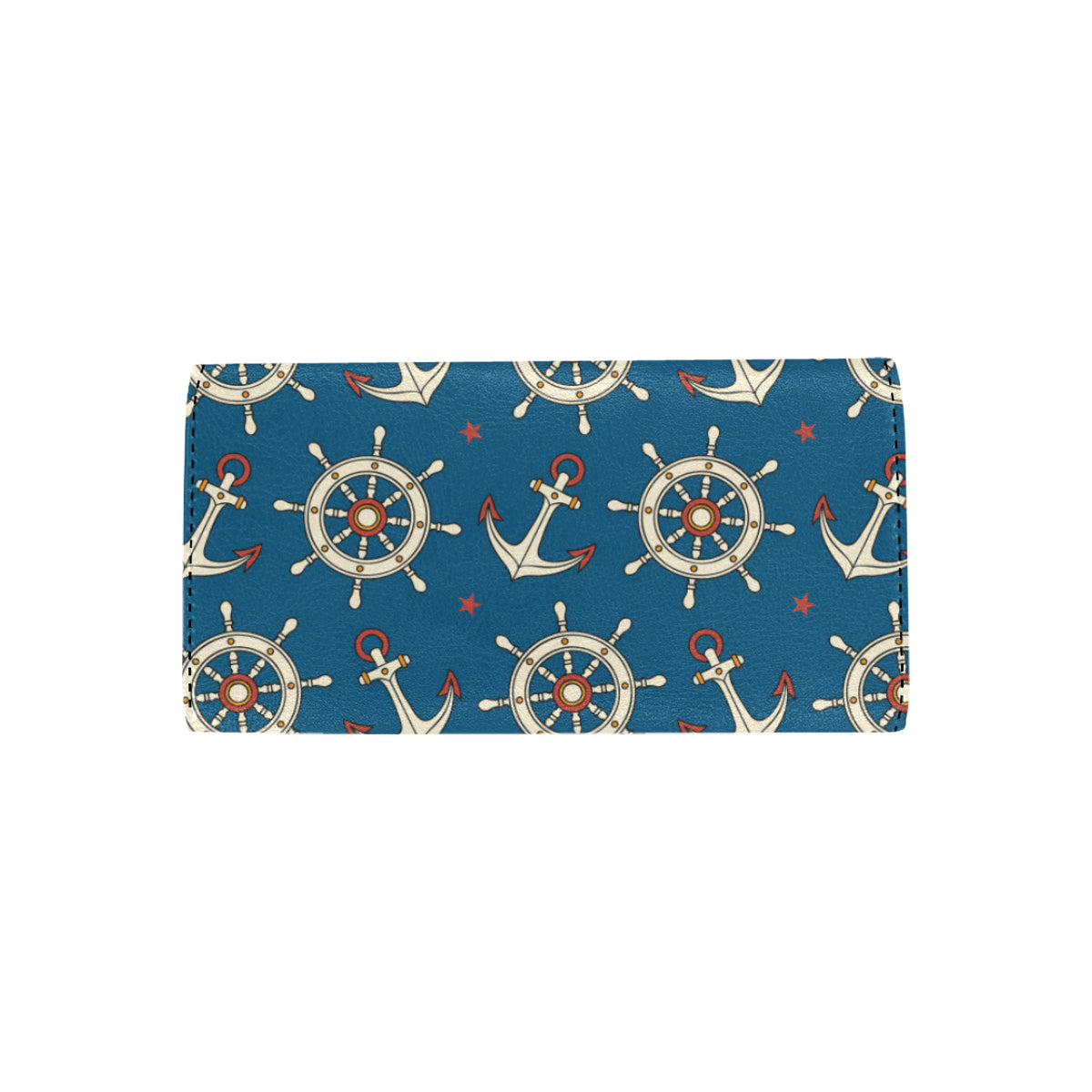 Anchor Pattern Print Design 02 Women's Trifold Wallet