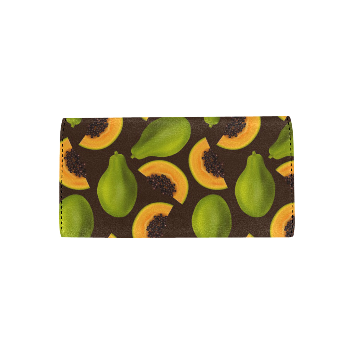 Papaya Pattern Print Design PP04 Women's Trifold Wallet