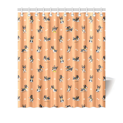 Basenji Pattern Print Design 01 Shower Curtain