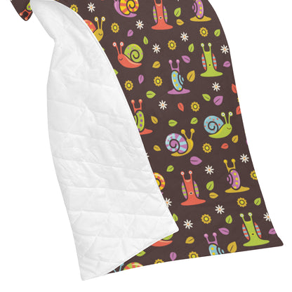 Snail Pattern Print Design 01 Premium Quilt