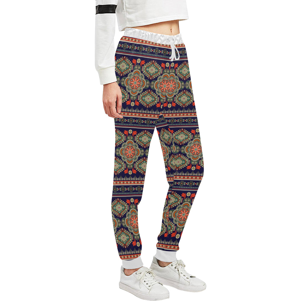 Ethnic Geometric Print Pattern Unisex Sweatpants