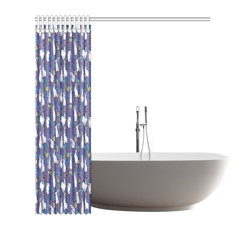 Bunny Pattern Print Design 01 Shower Curtain