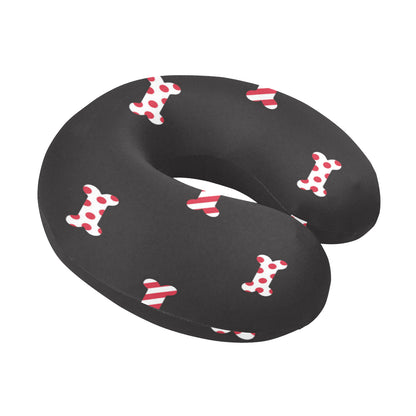 Dog Bone Pattern Print Design 04 U-Shaped Travel Neck Pillow