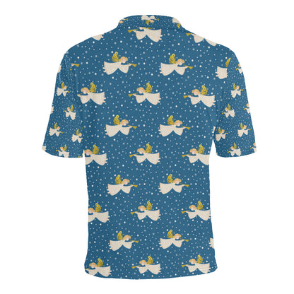 Angel Pattern Print Design 08 Men Polo Shirt