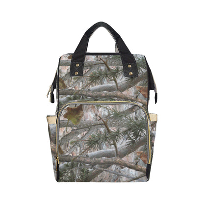 Camo Realistic Tree Forest Pattern Diaper Bag Backpack